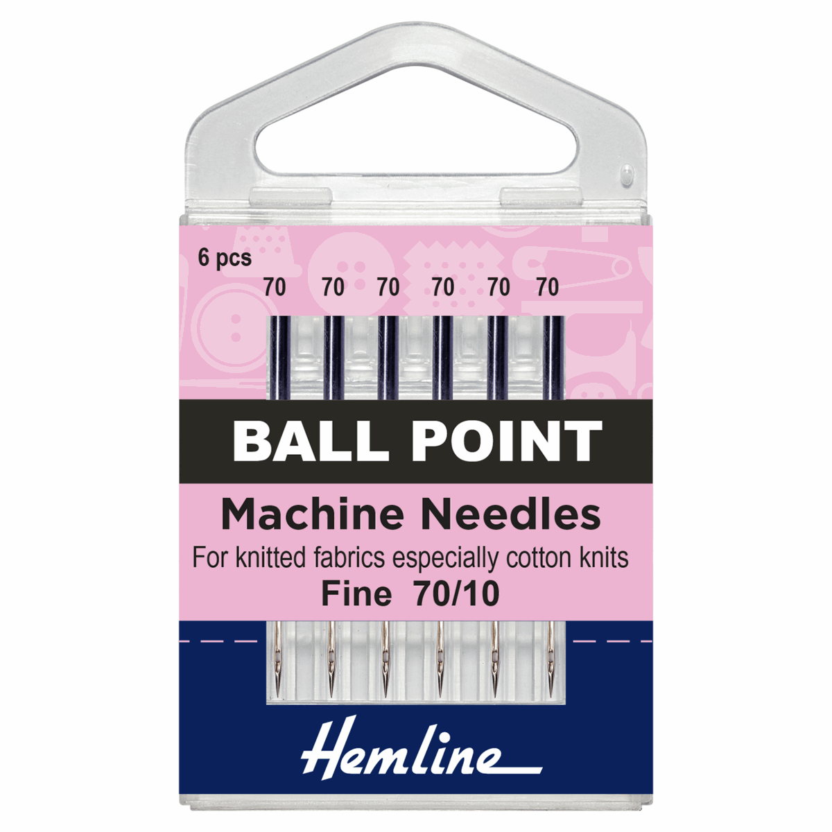 *5pcs* Ball Point Machine Needles 70/10, Hemline