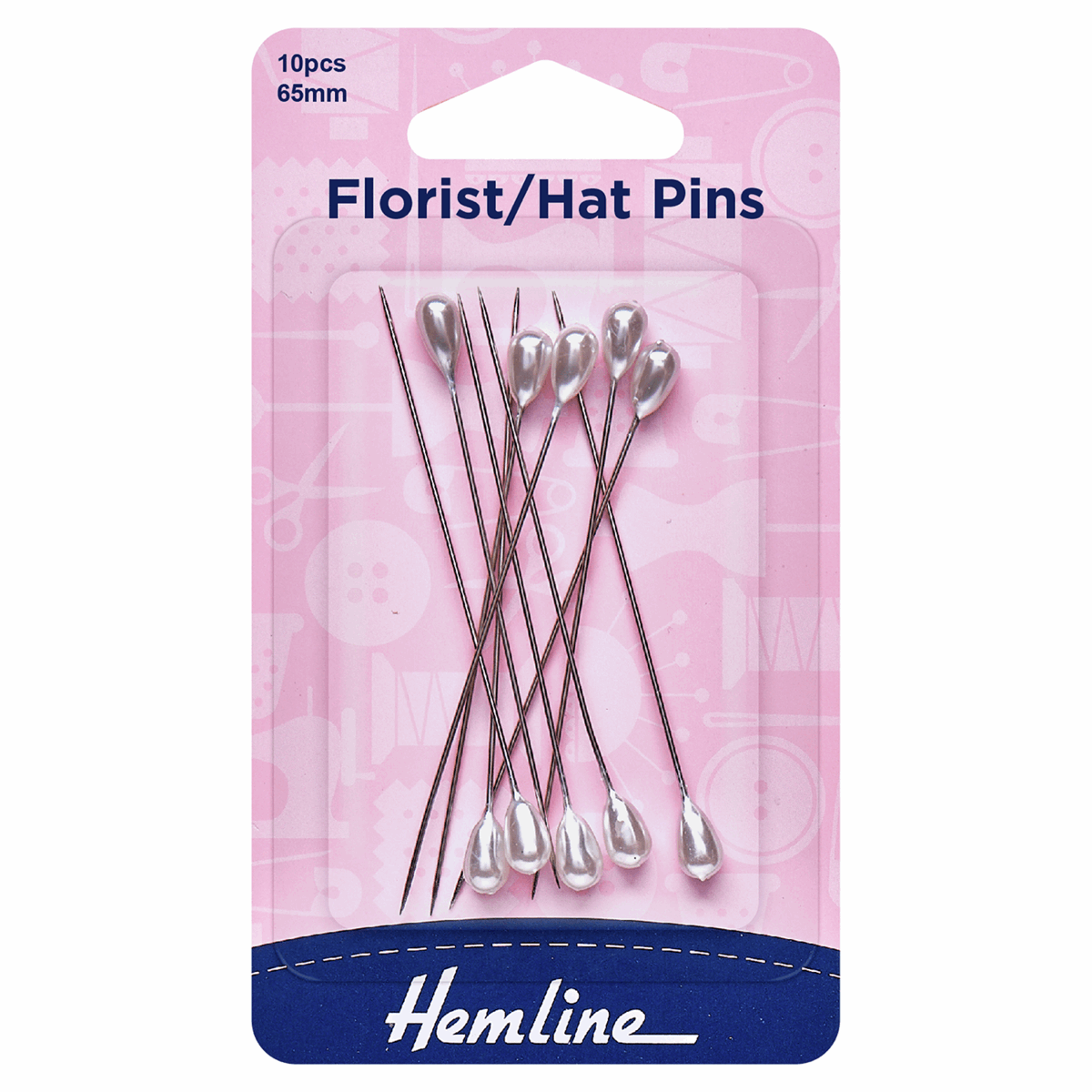 Pins: Florist/Hat: 65mm: Nickel: 10 Pieces